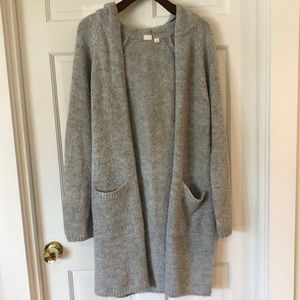 Gap | Cozy Grey Longline Hooded Cardigan